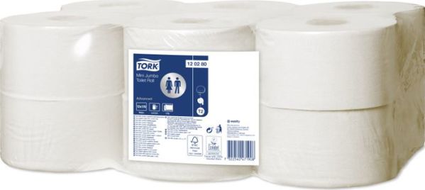 Tork Χαρτί Υγείας Mini Jumbo Advanced, Λευκό, 1 Ρολό