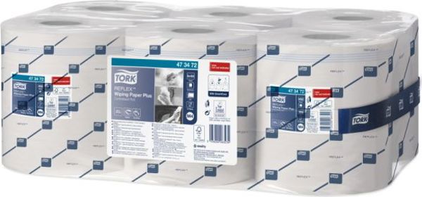 Tork Reflex Χαρτί Καθαρισμού M4, 2-Στρώσεων, Ρολό Μεσαίας Αντοχής, Λευκό