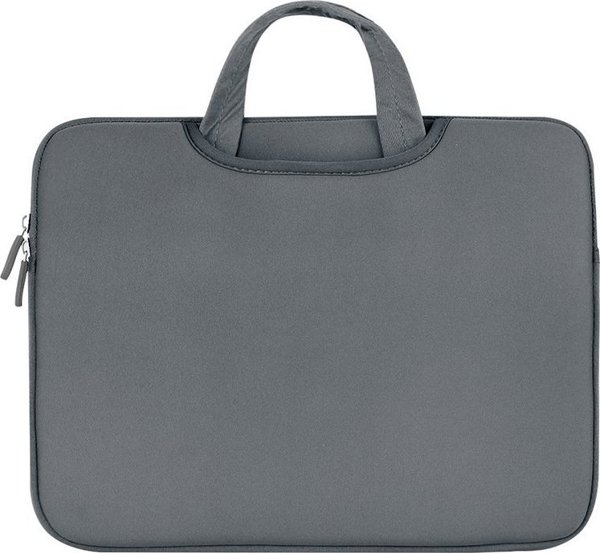 Τσάντα Laptop Hurtel Έως 14'' από Νεοπρένιο, Αδιάβροχη Θήκη Μεταφοράς με Φερμουάρ, Γκρι