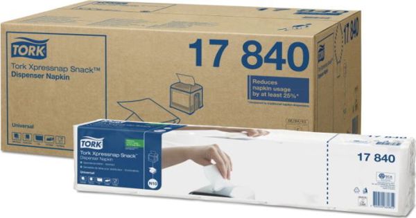 Tork Tork Xpressnap Snack - Χαρτοπετσέτες Dispenser, 1 φύλλο, γενικές - Λευκό 8859019 7322540660852