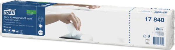Tork Tork Xpressnap Snack - Χαρτοπετσέτες Dispenser, 1 φύλλο, γενικές - Λευκό 8859019 7322540660852