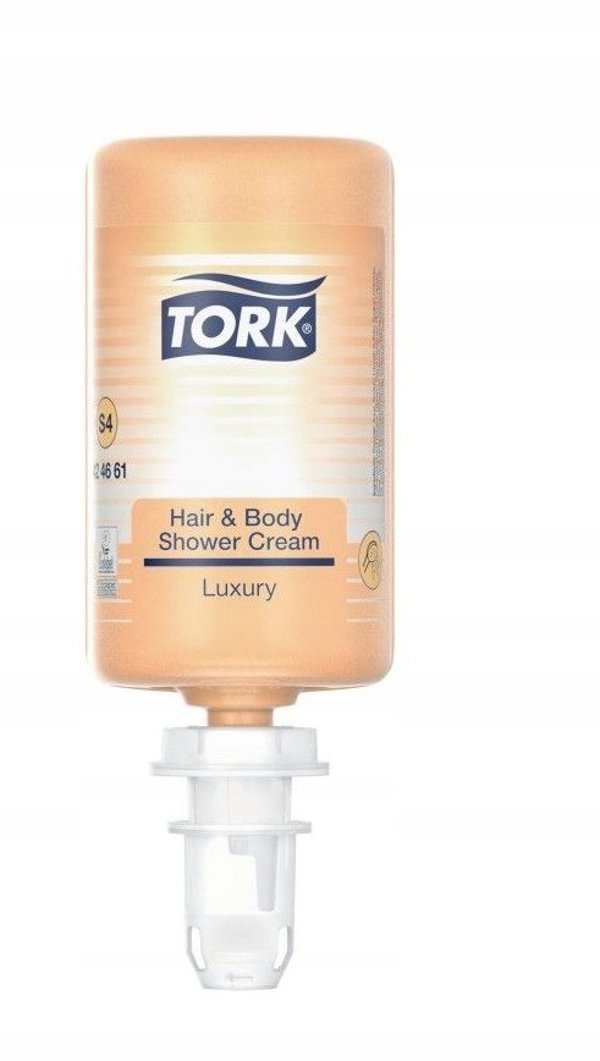Tork Πολυτελές Τζελ Ντους 3 σε 1 για Μαλλιά και Σώμα, Σύστημα S4, 1L