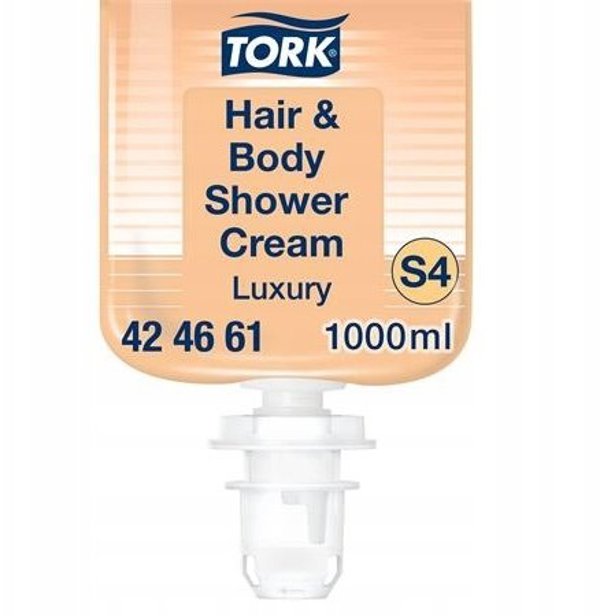 Tork Πολυτελές Τζελ Ντους 3 σε 1 για Μαλλιά και Σώμα, Σύστημα S4, 1L