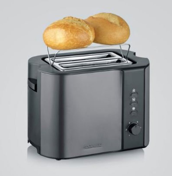 Φρυγανιέρα Severin AT 9573, 2 Θέσεων, 800W, Ανθρακί/Μαύρο
