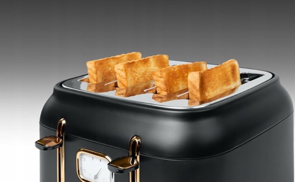 Φρυγανιέρα Muse MS-131BC, 1800W, 4 Θέσεων, Inox/Μαύρη