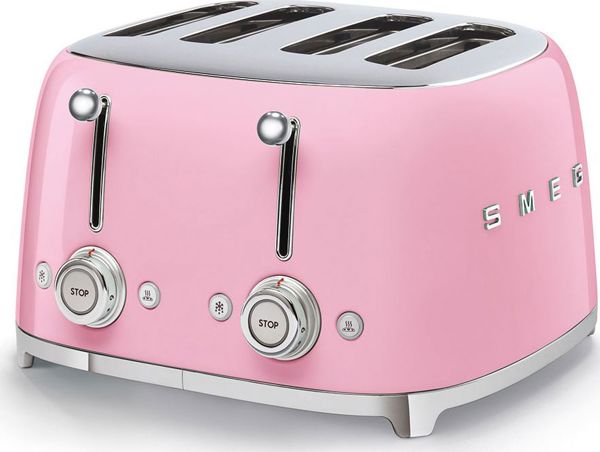 Smeg TSF03PKEU Τοστιέρα 4 Θέσεων Παστέλ Ροζ