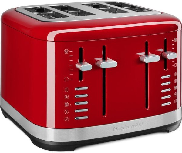 KitchenAid 5KMT4109EER Φρυγανιέρα 4 Θέσεων 1640W, Κόκκινη, από Ανοξείδωτο Ατσάλι