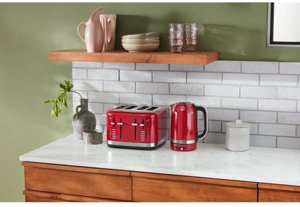 KitchenAid 5KMT4109EER Φρυγανιέρα 4 Θέσεων 1640W, Κόκκινη, από Ανοξείδωτο Ατσάλι