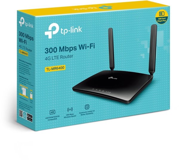 TPLINK TL-MR6400 TP-Link TL-MR6400 Wireless 802.11b/g/n 300Mbps LTE router 3xLAN, 1xWAN, 1xSIM