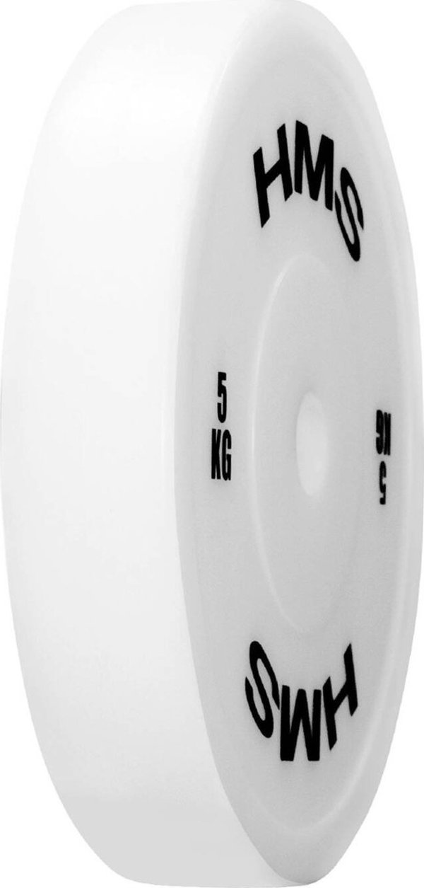 HMS Δίσκοι Βαρών TPP05 5kg Λευκό Σετ 2 Τεμαχίων