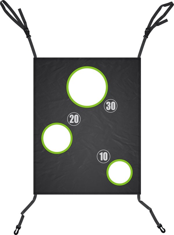 Τραμπολίνο κήπου Zipro Jump Pro Quadro με εσωτερικό δίχτυ 366 x 244 cm + στρώμα στόχου