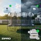 Τραμπολίνο κήπου Zipro Jump Pro Quadro με εσωτερικό δίχτυ 366 x 244 cm + στρώμα στόχου