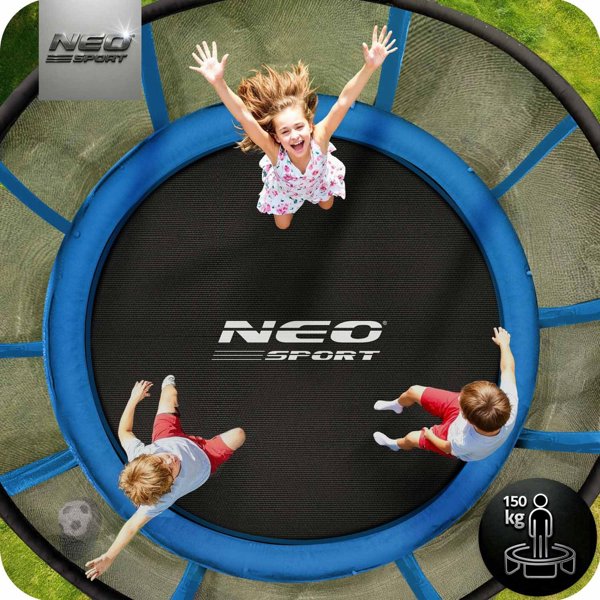 Τραμπολίνο Κήπου Neo-Sport NS-10Z181 με Εξωτερικό Δίχτυ Ασφαλείας 312cm (10ft)