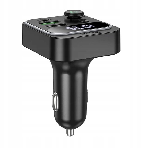 Transmiter samochodowy bluetooth Hoco QC3.0 PD 20W E85 czarny