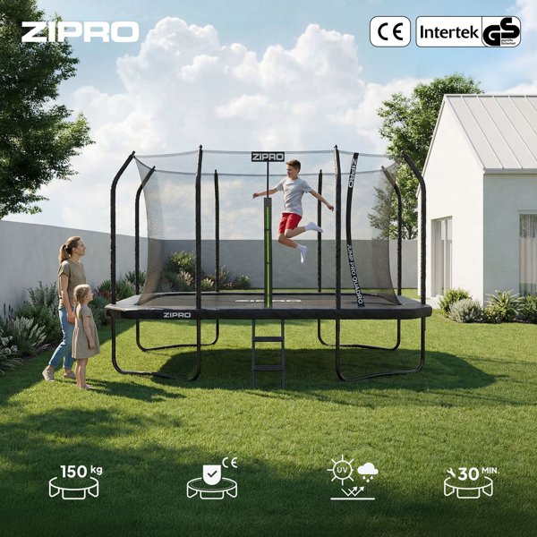 Τραμπολίνο Κήπου Zipro JumpPro Quadro 8x12FT 366x244 cm Ορθογώνιο