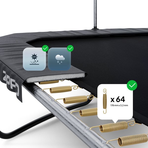 Τραμπολίνο Κήπου Zipro JumpPro Quadro 8x12FT 366x244 cm Ορθογώνιο