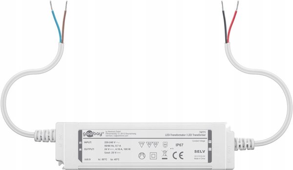 Transformator do LED 24 V (DC) (DC), 100 W, IP67