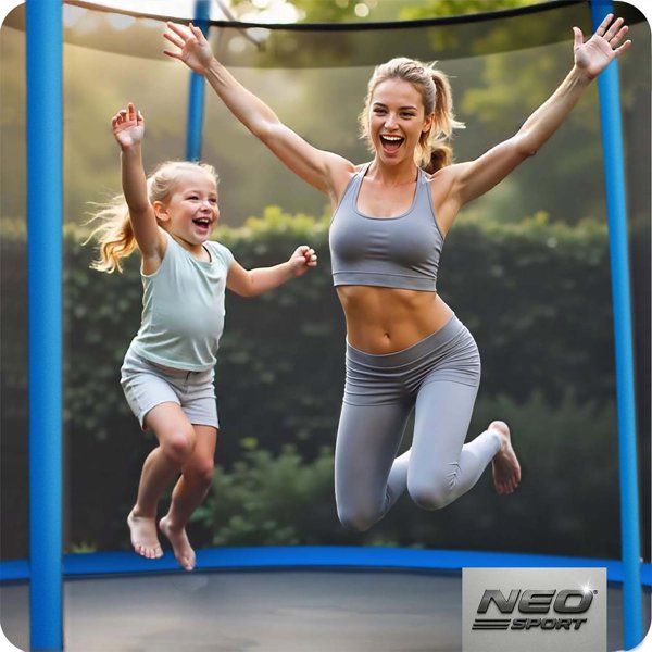 Neo-Sport Τραμπολίνο Κήπου NS-06W181 με Εσωτερικό Δίχτυ Ασφαλείας & Σκάλα, 183 cm (6 FT)