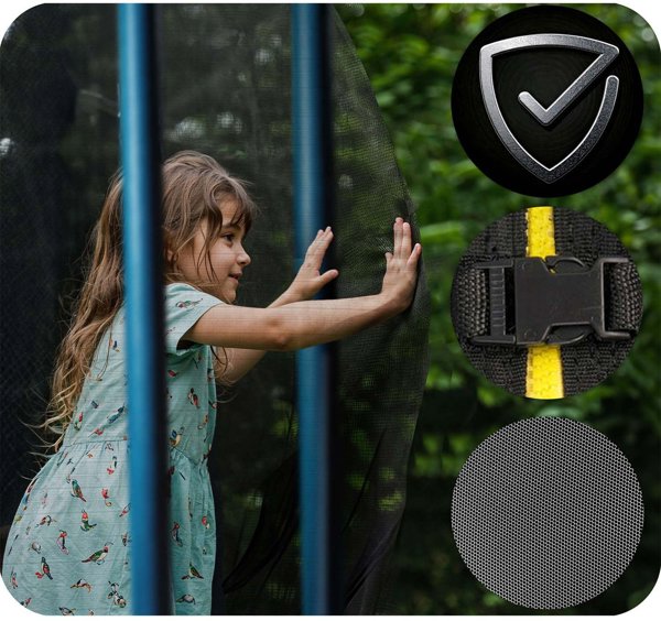 Neo-Sport Τραμπολίνο Κήπου NS-06W181 με Εσωτερικό Δίχτυ Ασφαλείας & Σκάλα, 183 cm (6 FT)