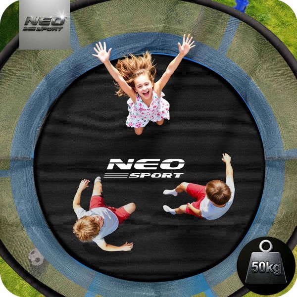 Neo-Sport Τραμπολίνο Κήπου NS-06W181 με Εσωτερικό Δίχτυ Ασφαλείας & Σκάλα, 183 cm (6 FT)