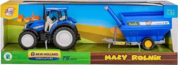 Τρακτέρ New Holland T5 με ρυμουλκούμενο 1:32