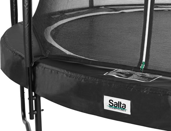Salta Premium Black Edition Τραμπολίνο Κήπου με Εσωτερικό Δίχτυ, 8 FT (251 cm), Μαύρο
