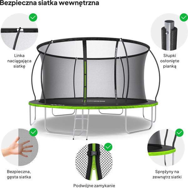 Τραμπολίνο κήπου Zipro Jump Pro Premium με εσωτερικό δίχτυ 14FT 435cm
