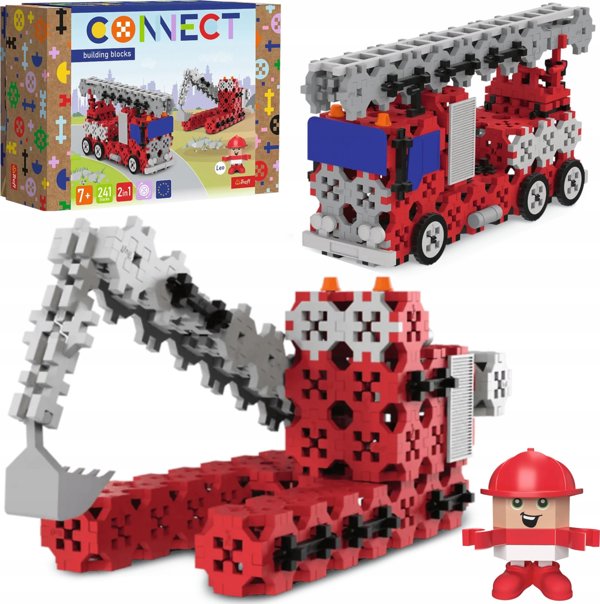 TREFL τουβλάκια Connect Πυροσβεστική/Εκσκαφέας M 61972