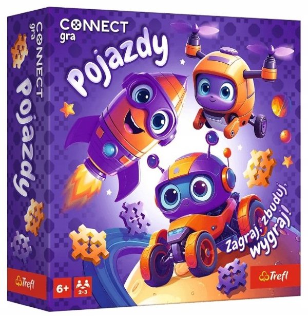 Trefl Επιτραπέζιο Παιχνίδι Connect Pojazdy - Εκπαιδευτικό Παιχνίδι για Παιδιά