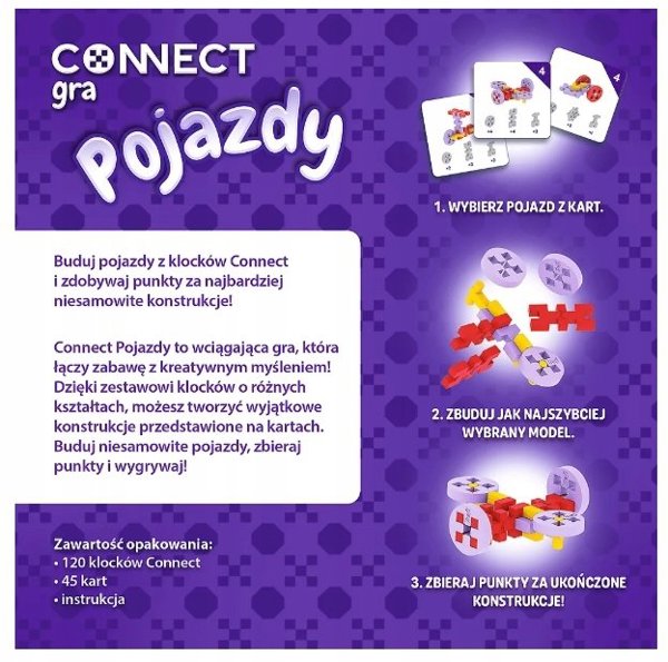 Trefl Επιτραπέζιο Παιχνίδι Connect Pojazdy - Εκπαιδευτικό Παιχνίδι για Παιδιά
