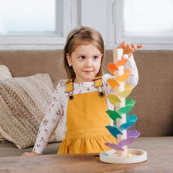 Trefl Ξύλινη Πίστα Marble Run Ουράνιο Τόξο με 5 Μπίλιες 61397