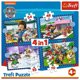 Trefl Παζλ Paw Patrol Σκυλίσιες Υποθέσεις, 4 σε 1, Πολυχρωματικό