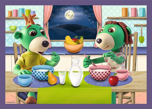 Trefl Puzzle 4w1 35,48,54,70el Trefliki przed snem Dobranoc, Trefliki na noc 34399 Trefl p8