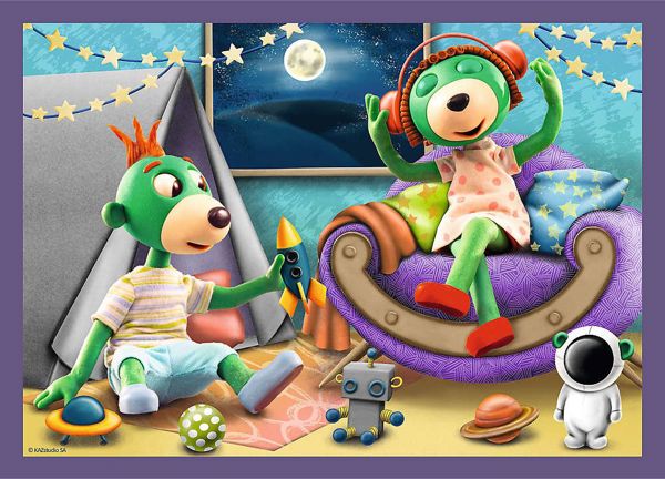 Trefl Puzzle 4w1 35,48,54,70el Trefliki przed snem Dobranoc, Trefliki na noc 34399 Trefl p8