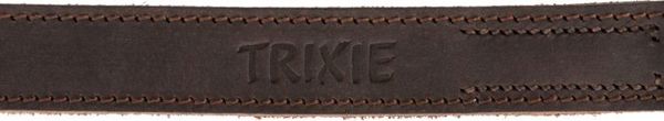 Trixie Rustic Λουρί Σκύλου από Χοντρό Δέρμα, Σκούρο Καφέ, XS-S: 1.20 m / 12 mm