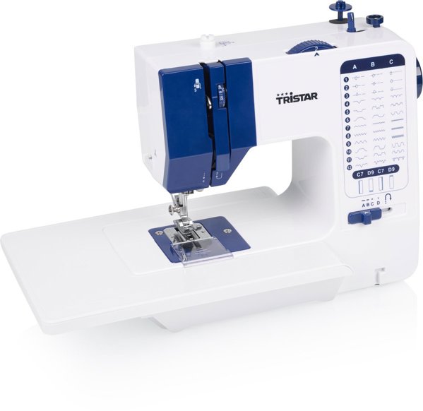 Ραπτομηχανή Tristar Sewing machine SM-6005 Αριθμός ραφών 38 Αριθμός κουμπότρυπας 1 Λευκό/Μπλε