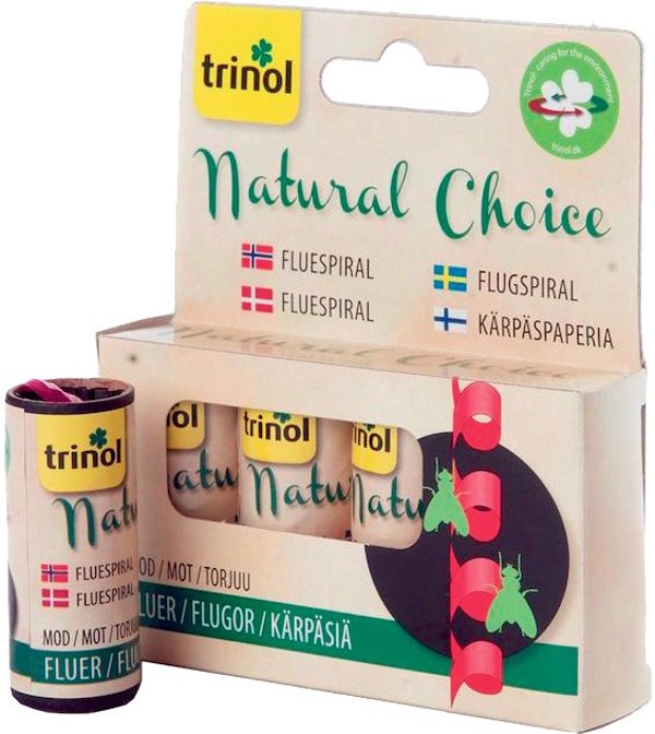 Trinol Flue-fanger spiral x 4 Ingen gift el. dampe Flyvende insekter