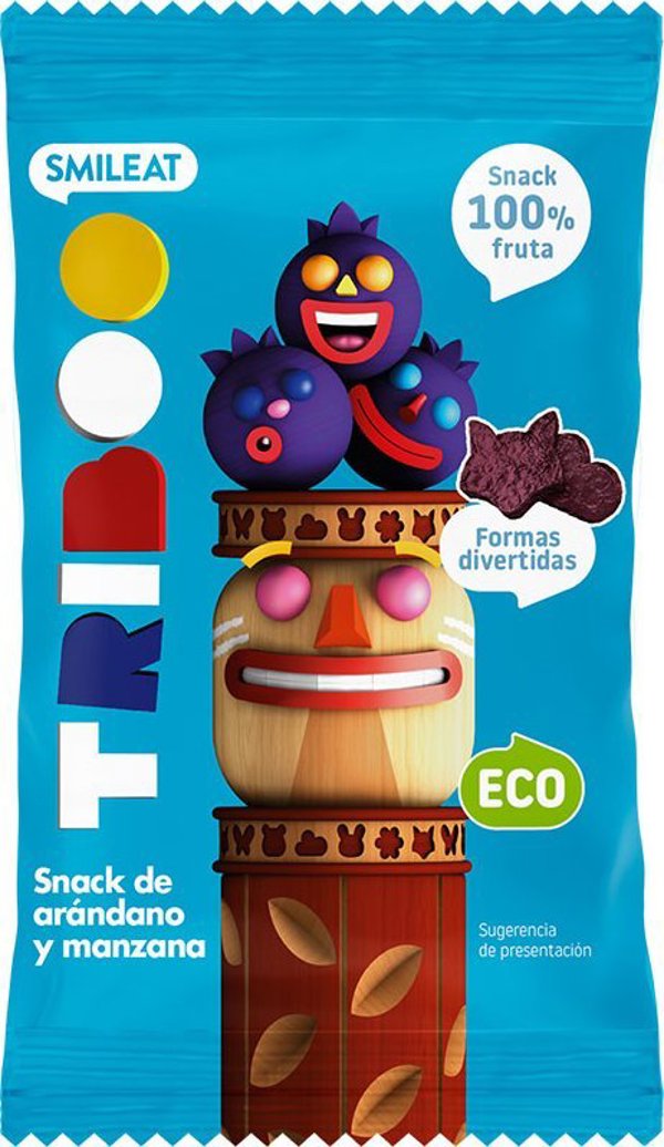 Triboo BIO Sminolas, Φρουτώδες σνακ Μήλο και Βατόμουρο, 25g