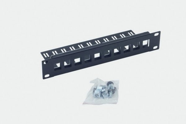 Triton RAC-PP-X03-C1 10" Patchpanel 1HE, Leerblech für max. 10 Keystone, grau