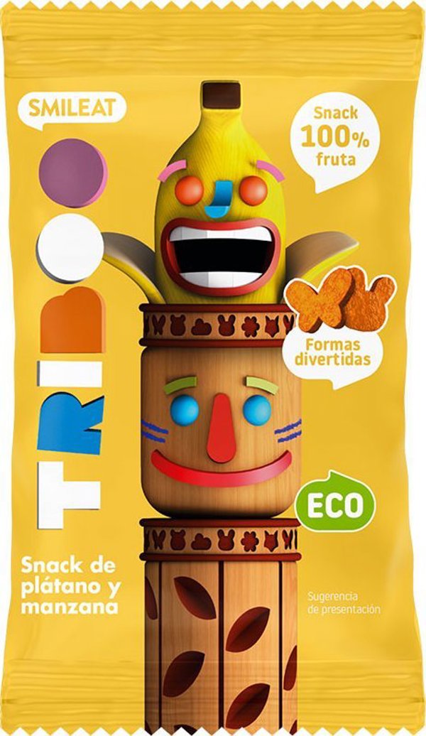 Triboo BIO Sminolas, Φρουτένιο Σνακ Μήλο και Μπανάνα, 25g