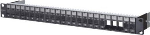 TRITON METZ CONNECT 19-ιντσών φορέας μονάδων Keystone 1 HE, 24 κενές θύρες, θωρακισμένος, μαύρος