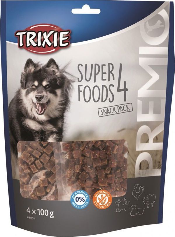 Trixie Premio 4 Superfoods Λιχουδιές Σκύλου με Κοτόπουλο, Πάπια, Μοσχάρι & Αρνί, 4x100g