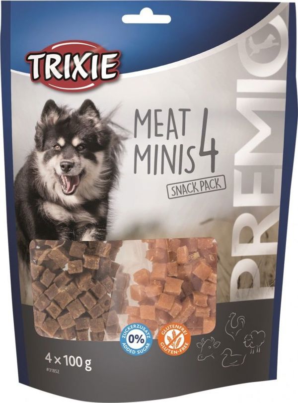 Trixie Delications Premio 4 Meat Minis, Λιχουδιές Σκύλου με Κοτόπουλο, Πάπια, Μοσχάρι & Αρνί, 4x100γρ
