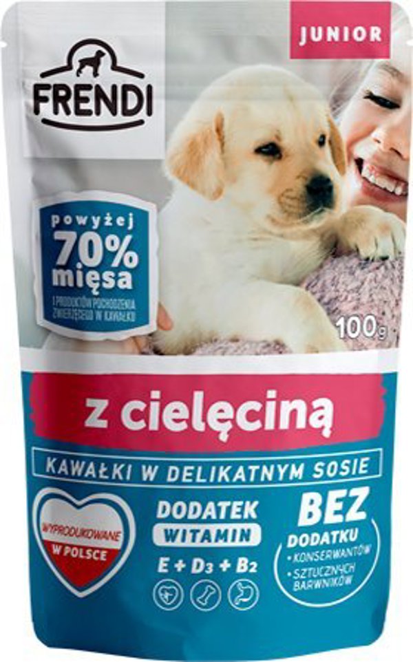 Triton Frendi Junior, Υγρή Τροφή για Κουτάβια με Μοσχαράκι, 100g