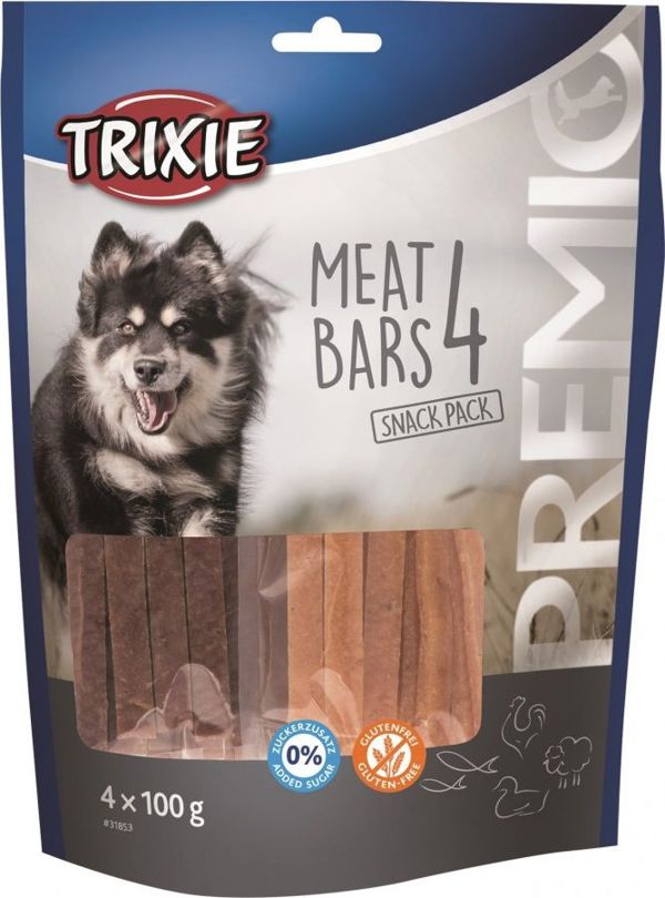 Trixie Λιχουδιές Σκύλου Premio 4 Meat Bars, Κοτόπουλο, Πάπια, Αρνί & Σολομός, 4 x 100g