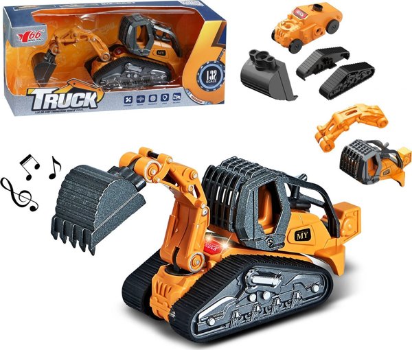 Trifox koparka metal pullback swiatlo dzwiek
