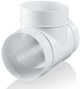 Trojnik kanalow okraglych fi 100mm bialy KO100-T