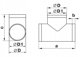 Trojnik kanalow okraglych fi 100mm bialy KO100-T
