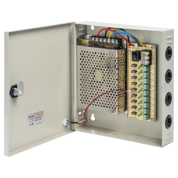 Τροφοδοτικό αυτονομίας No brand, 12V/5A, 9 Channel, Σε μεταλικὀ κουτἰ, Γκρί - 343