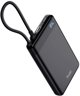 Trust Powerbank Fiera 10000mAh, Με Ενσωματωμένο Καλώδιο, 2x USB-C, Μαύρο